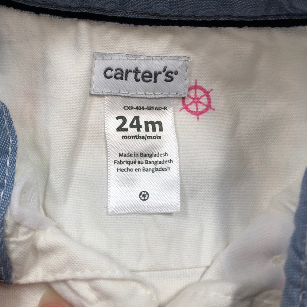 NWT white button down size 24 month toddler boy. - Picture 5 of 5